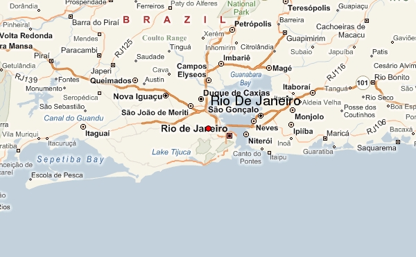 carte du rio de janeiro